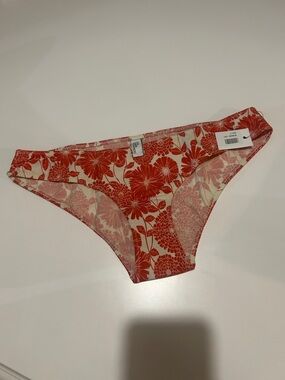 Lisa Marie Fernandez Red Floral Bikini Bottoms on Cream